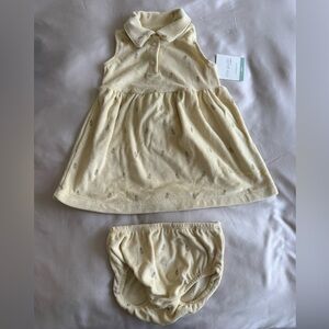 NEW Charming Cream Kids Dress and Diaper Cover Set